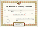 Certificate First Holy Communion Pad of 50 1044