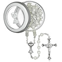 First Communion Cat&#39;s Eye Rosary with Box 39 013 02