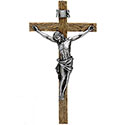 Antique Silver Crucifix 20" 62142