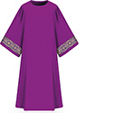 Dalmatic Assisi Purple with Sleeve Trim 707014