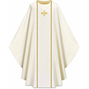 Chasuble Assisi with Braid &amp; Cross White 701031