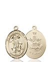 14kt Gold Guardian Angel Army Medal 8118-2