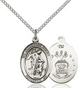 Sterling Silver Guardian Angel Air Force Pendant 8118-1