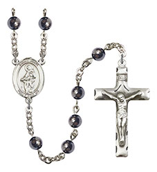 St. Jane of Valois 6mm Hematite Rosary R6002S-8029