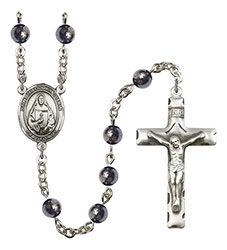 St. Theodora 6mm Hematite Rosary R6002S-8382