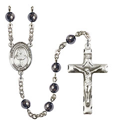 St. Mary Mackillop 6mm Hematite Rosary R6002S-8425
