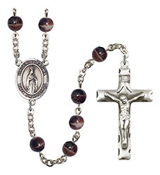 Virgen del Fatima 7mm Brown Rosary R6004S-8205SP