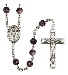 O/L of Knock 7mm Brown Rosary R6004S-8246