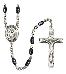 St. Camillus of Lellis 8x5mm Black Onyx Rosary R6005S-8019