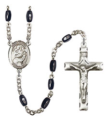 St. Jason 8x5mm Black Onyx Rosary R6005S-8051