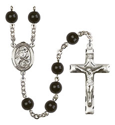 St. Sarah 7mm Black Onyx Rosary R6007S-8097