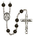 St. Nino de Atocha 7mm Black Onyx Rosary R6007S-8214SP