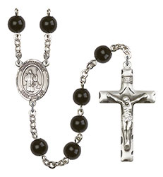 St. Maron 7mm Black Onyx Rosary R6007S-8417