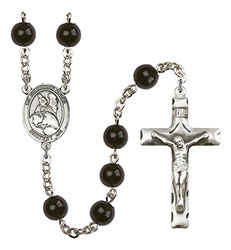 Guardian Angel Protector 7mm Black Onyx Rosary R6007S-8440