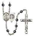 St. Benedict 6mm Hematite Rosary R6002S-8008
