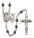 St. Cecilia/Marching Band 6mm Hematite Rosary R6002S-8179