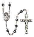 Holy Family 6mm Hematite Rosary R6002S-8218