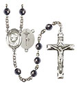 Pope Emeritace Benedict XVI 6mm Hematite Rosary R6002S-8235