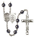 St. George/Air Force 8mm Hematite Rosary R6003S-8040S1