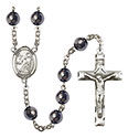 St. Luke the Apostle 8mm Hematite Rosary R6003S-8068