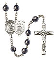 Guardian Angel/Air Force 8mm Hematite Rosary R6003S-8118S1