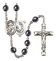 St. Cecilia/Marching Band 8mm Hematite Rosary R6003S-8179