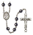 St. Bernard of Clairvaux 8mm Hematite Rosary R6003S-8233