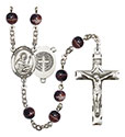 St. Benedict 7mm Brown Rosary R6004S-8008