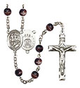 St. George/Air Force 7mm Brown Rosary R6004S-8040S1