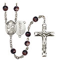 St. Luke the Apostle/Doctor 7mm Brown Rosary R6004S-8068S8