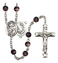 St. Cecilia/Marching Band 7mm Brown Rosary R6004S-8179