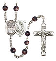 St. Cecilia/Choir 7mm Brown Rosary R6004S-8180