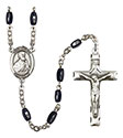 St. Thomas the Apostle 8x5mm Black Onyx Rosary R6005S-8107
