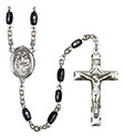 Holy Family 8x5mm Black Onyx Rosary R6005S-8218