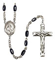 St. Bede the Venerable 8x5mm Black Onyx Rosary R6005S-8302