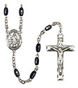 St. Bernadine of Sienna 8x5mm Black Onyx Rosary R6005S-8387