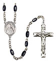 St. Lydia Purpuraria 8x5mm Black Onyx Rosary R6005S-8411