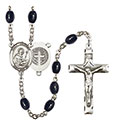 St. Benedict 8x6mm Black Onyx Rosary R6006S-8008