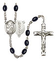 St. Luke the Apostle/Doctor 8x6mm Black Onyx Rosary R6006S-8068S8