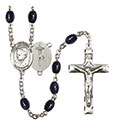 Pope Emeritace Benedict XVI 8x6mm Black Onyx Rosary R6006S-8235