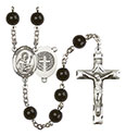 St. Benedict 7mm Black Onyx Rosary R6007S-8008