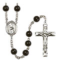 St. Bernadette 7mm Black Onyx Rosary R6007S-8017