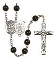 St. George/Air Force 7mm Black Onyx Rosary R6007S-8040S1