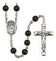 Holy Family 7mm Black Onyx Rosary R6007S-8218