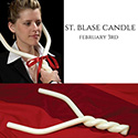 St. Blase Candle 51&#37; Beeswax Intertwined