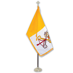 Papal Flag Presidential Indoor Display Sets Durawavez&#174;