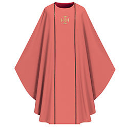 Chasuble Rose Dupion 3576