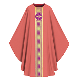 Chasuble Rose Dupion 3627