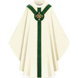 Chasuble White/Green 5180