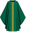 Chasuble Assisi Green with Orphrey 1001